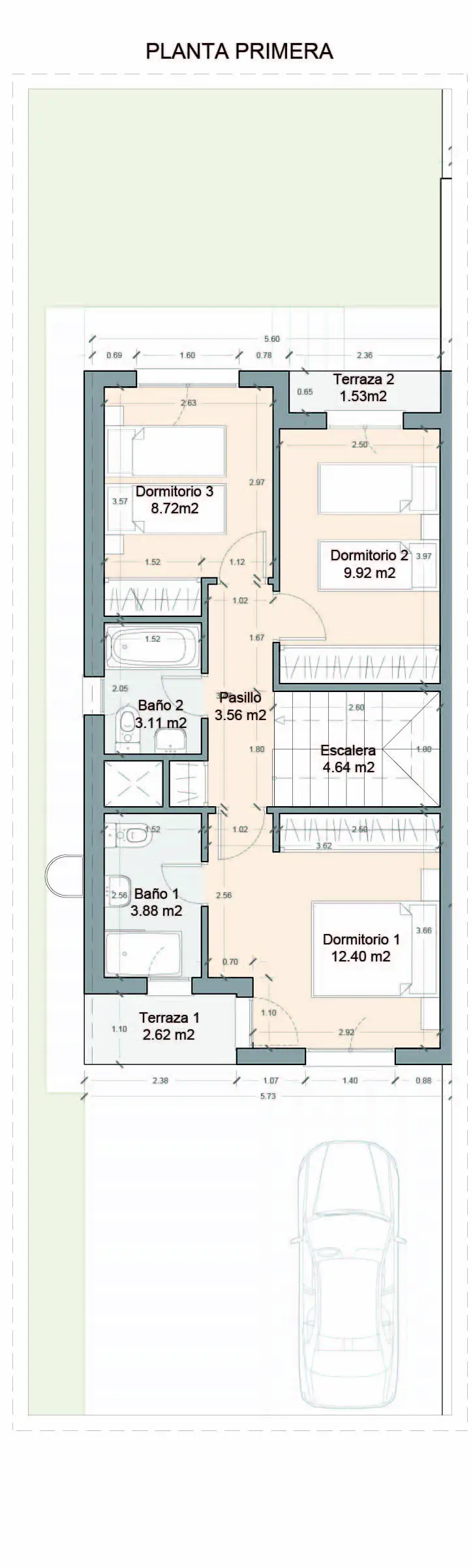 Plano planta primera Vivienda A03 Verdial Maqueda