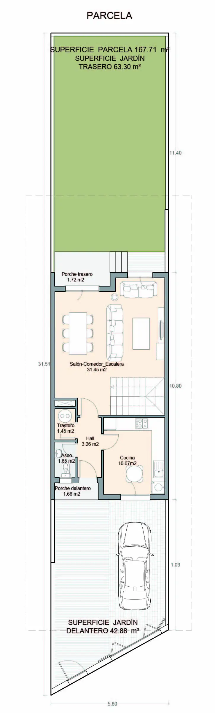 Plano parcela Vivienda A05 Verdial Maqueda