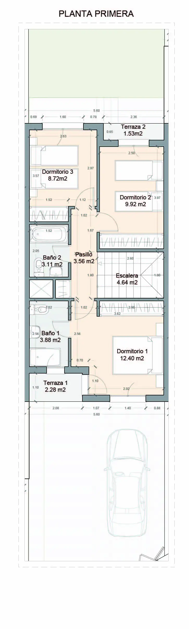 Plano planta primera Vivienda A05 Verdial Maqueda