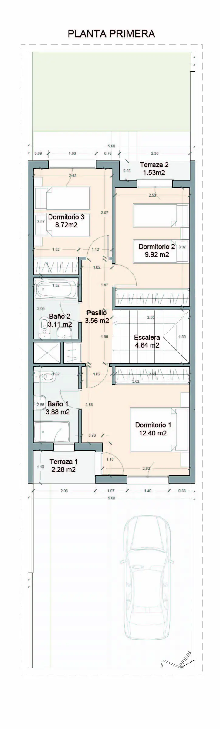 Plano planta primera Vivienda A07 Verdial Maqueda