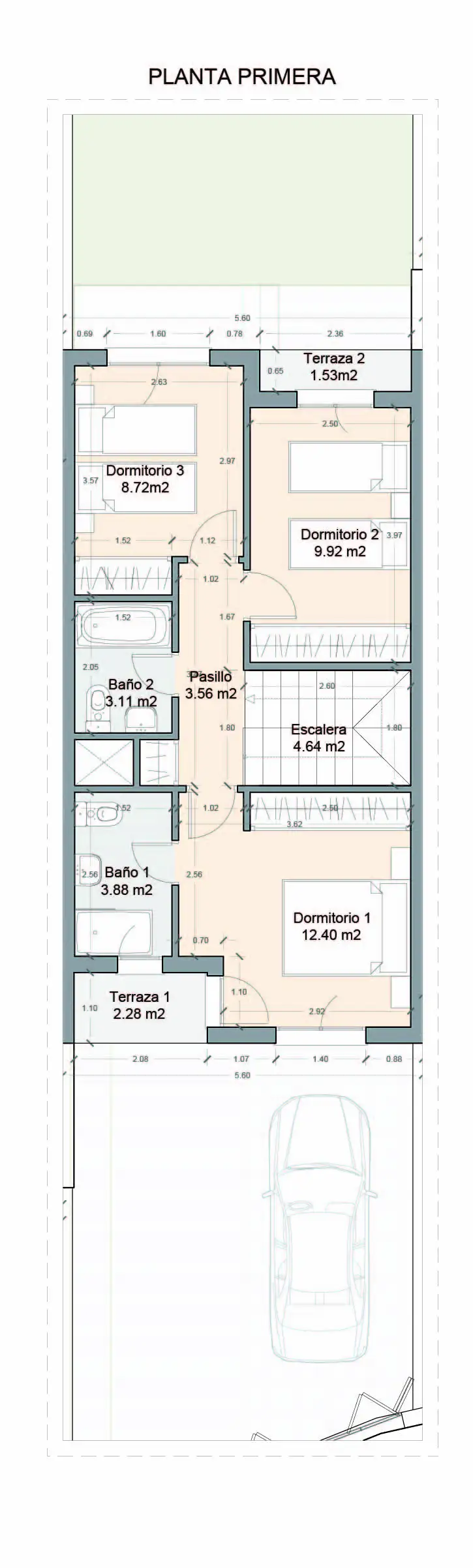 Plano planta primera Vivienda A09 Verdial Maqueda