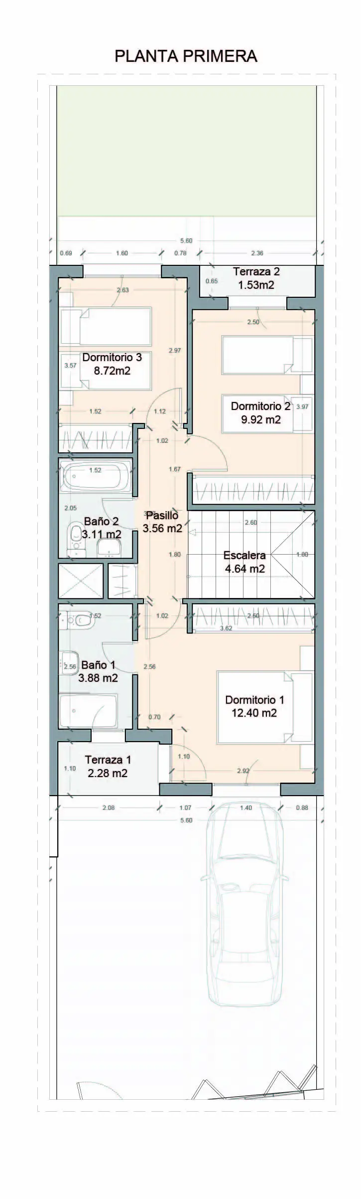 Plano planta primera Vivienda A11 Verdial Maqueda