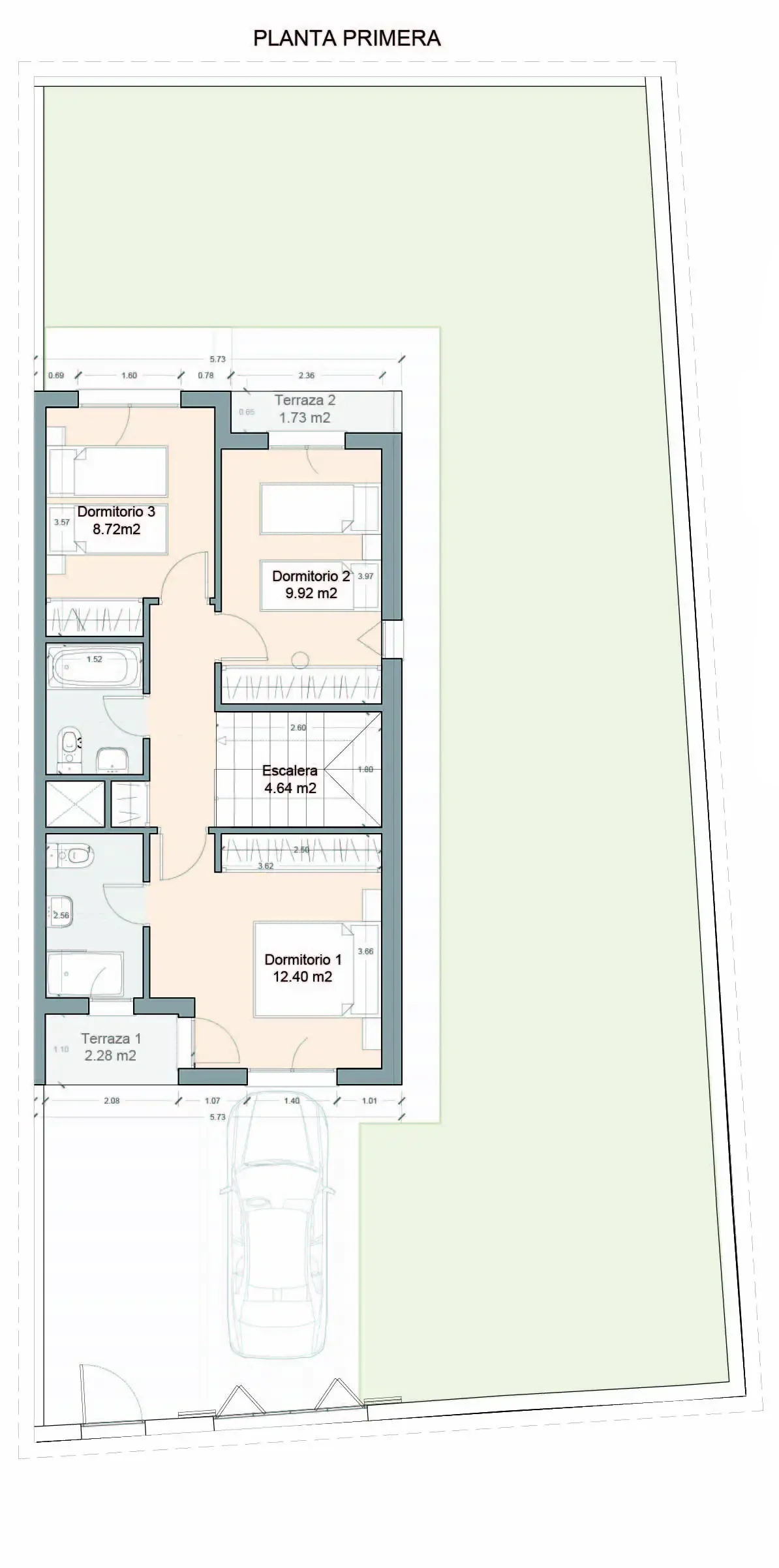 Plano planta primera Vivienda A17 Verdial Maqueda