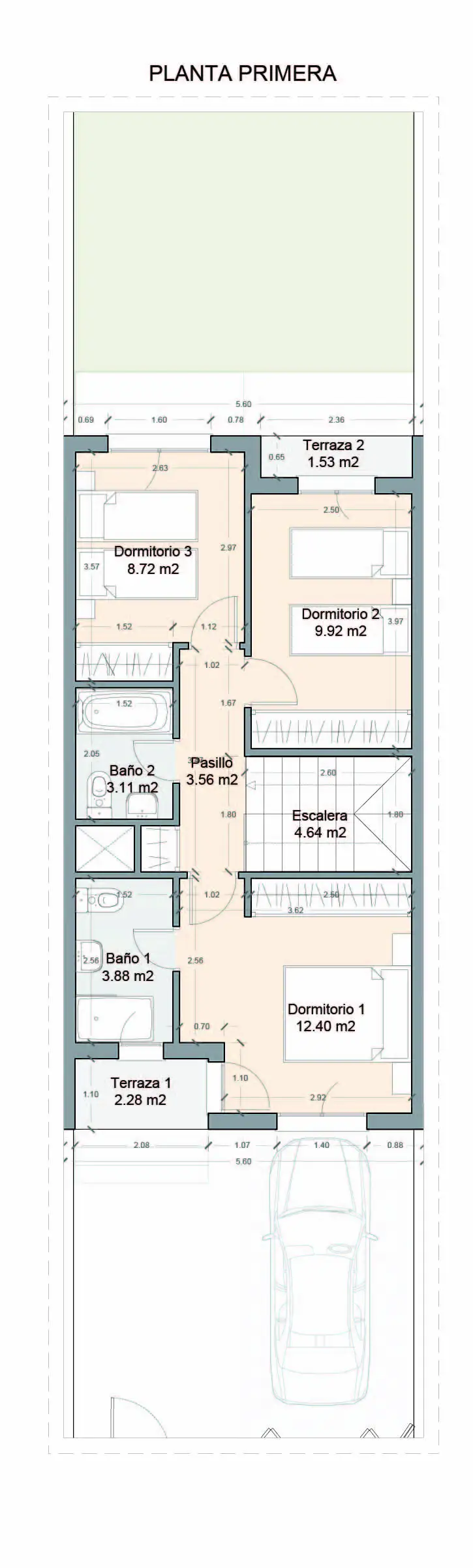 Plano planta primera Vivienda L22 Verdial Maqueda