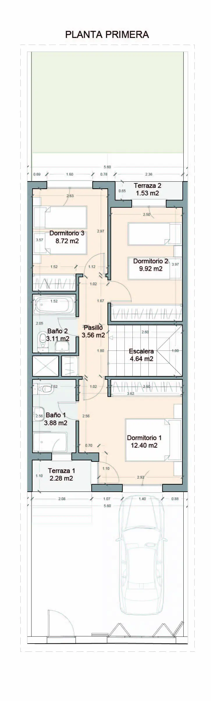 Plano planta primera Vivienda L26 Verdial Maqueda