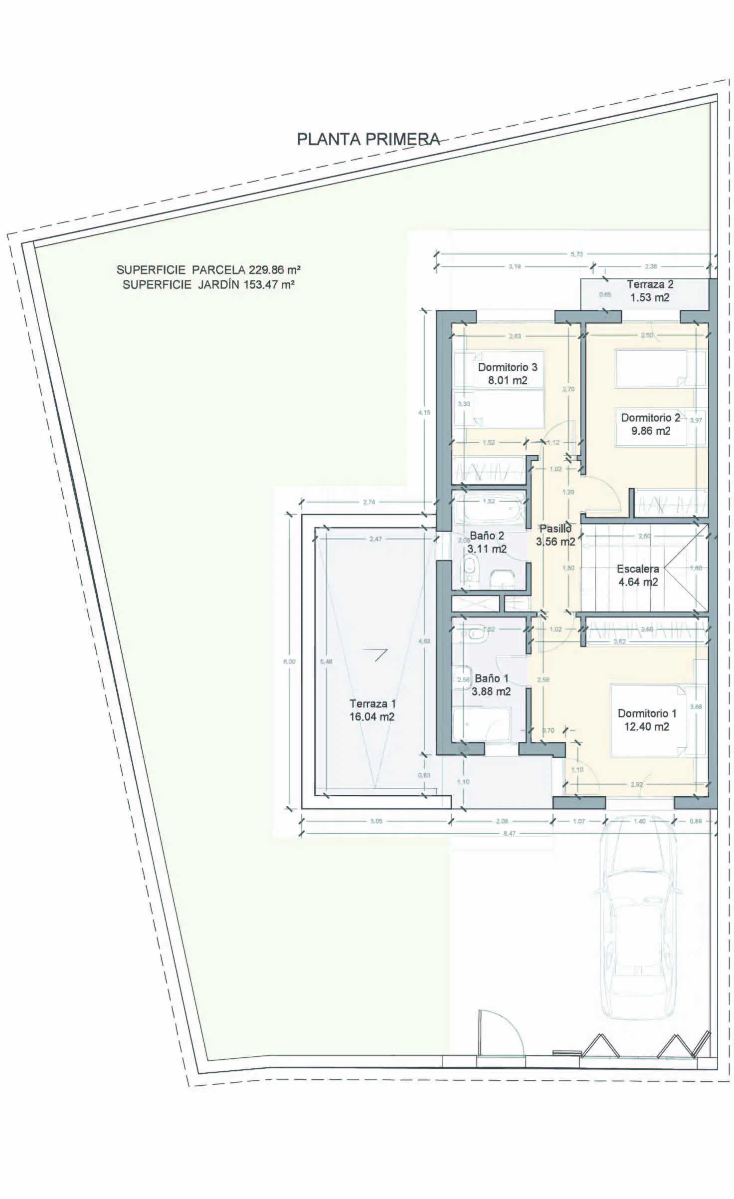 Plano planta primera Vivienda L34 Verdial Maqueda