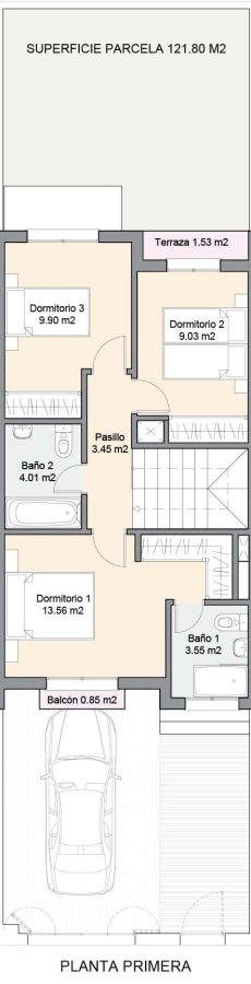 Plano planta primera vivienda 21 Residencial Verdial Maqueda