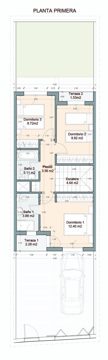 Plano planta primera Vivienda A13 Verdial Maqueda