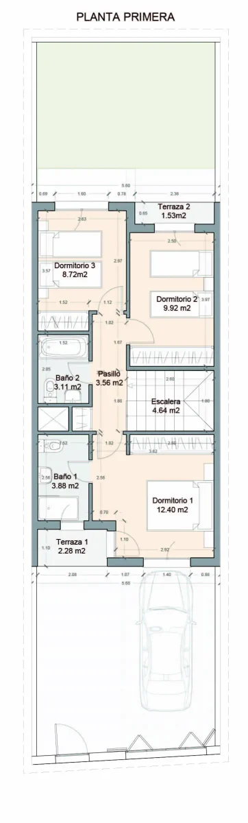 Plano planta primera Vivienda A15 Verdial Maqueda