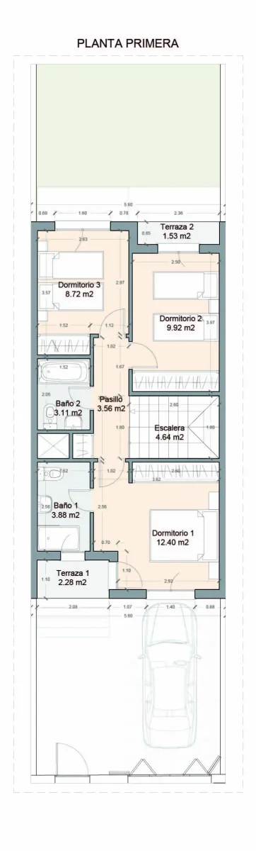 Plano planta primera Vivienda L28 Verdial Maqueda