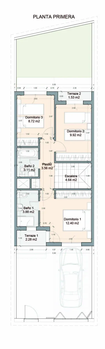 Plano planta primera Vivienda L32 Verdial Maqueda